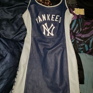 Leather Yankees Jersey dress